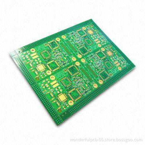 Double-sided PCB w/ Green Solder Mask, V-cut Technology and White Silkscreen, Made of FR4 Material